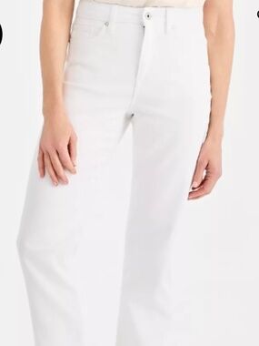Pair of Style & Co. white straight leg jeans, 16PS